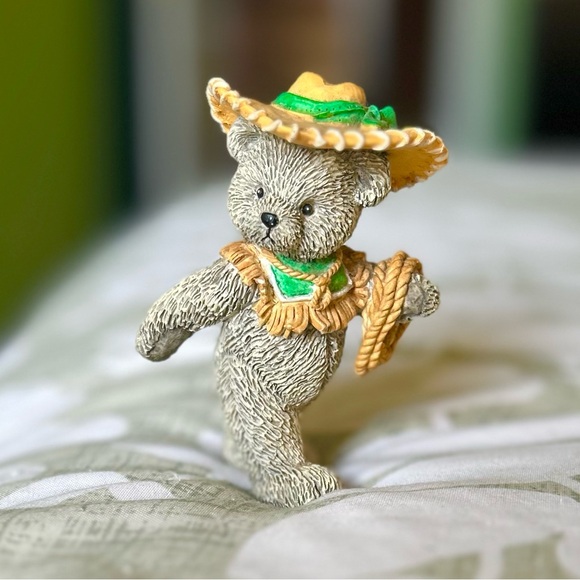 VTG Western Cowboy Rodeo Lasso Bear Bronson Collectibles Trinket Figurine Art - Picture 3 of 8